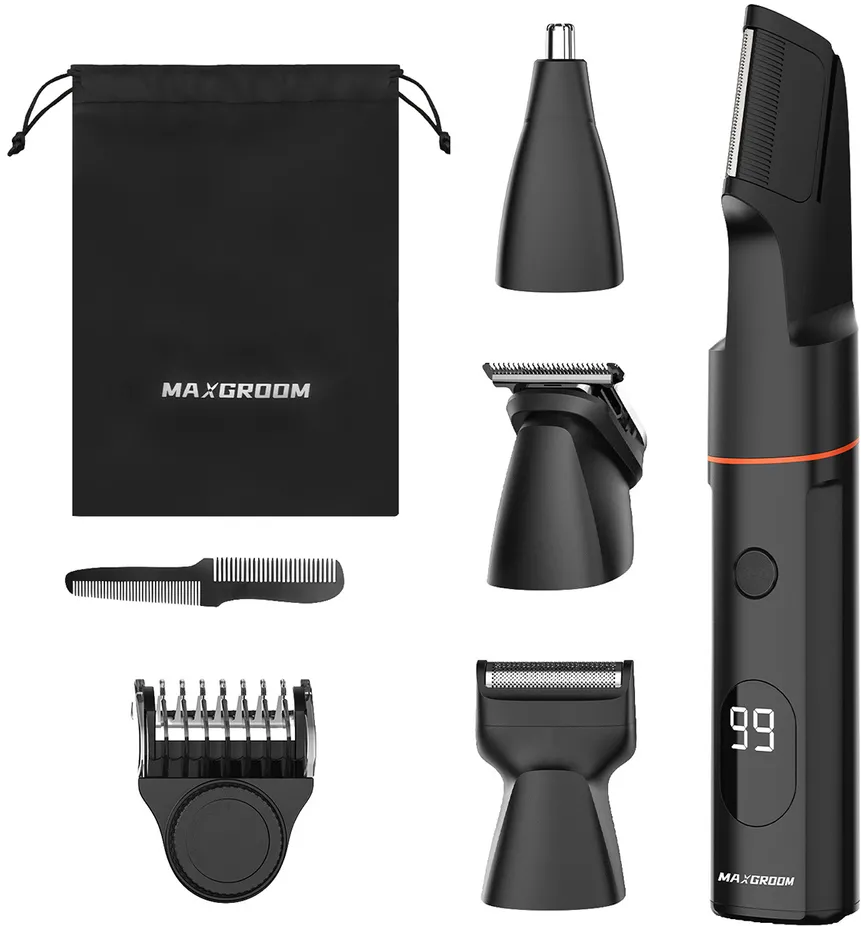 Aparat de tuns multifunctional MAXGROOM LK-881 cu capete interschimbabile negru
