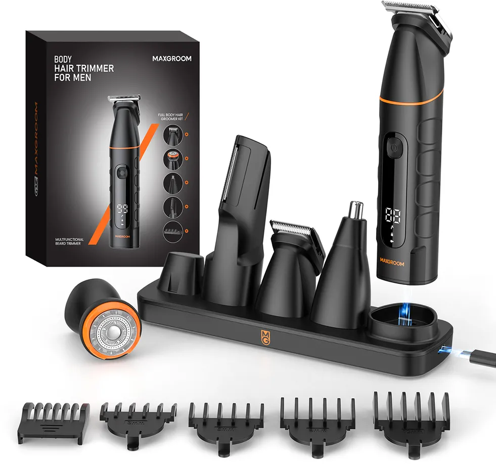 Aparat de tuns multifunctional MAXGROOM LK-892 cu 5 capete interschimbabile negru