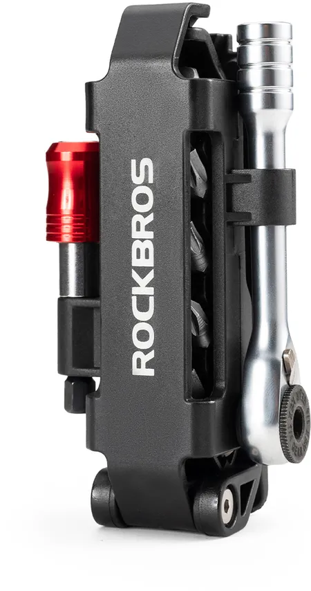 Set scule bicicleta RockBros multitool cu cheie cu clichet si leviere anvelope negru