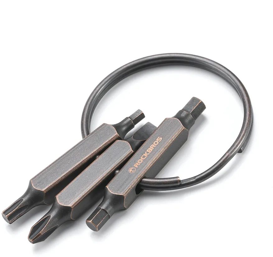 Rockbros VK-ARCO3 ROAD TO SKY Multitool 6-in-1 Keychain - Brown