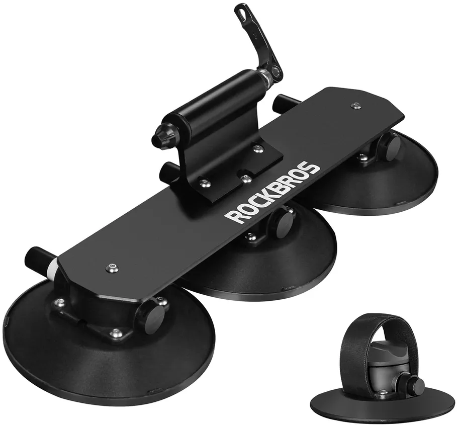 Suport bicicleta pentru plafon RockBros XP1001 cu ventuze pentru 1 bicicleta negru