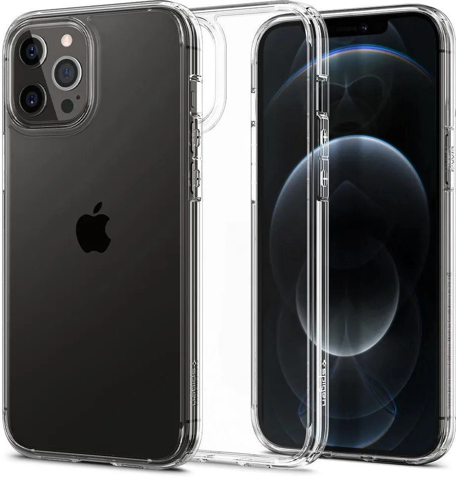 Husa pentru iPhone 12 / 12 Pro - Spigen Ultra Hybrid - Crystal Clear