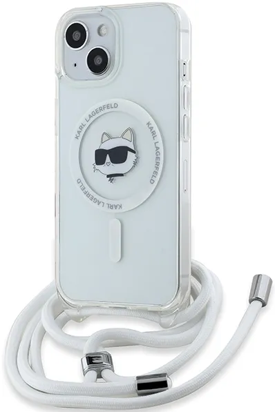Karl Lagerfeld IML Choupette Head&Cord MagSafe case for iPhone 15 / 14 / 13 - transparent
