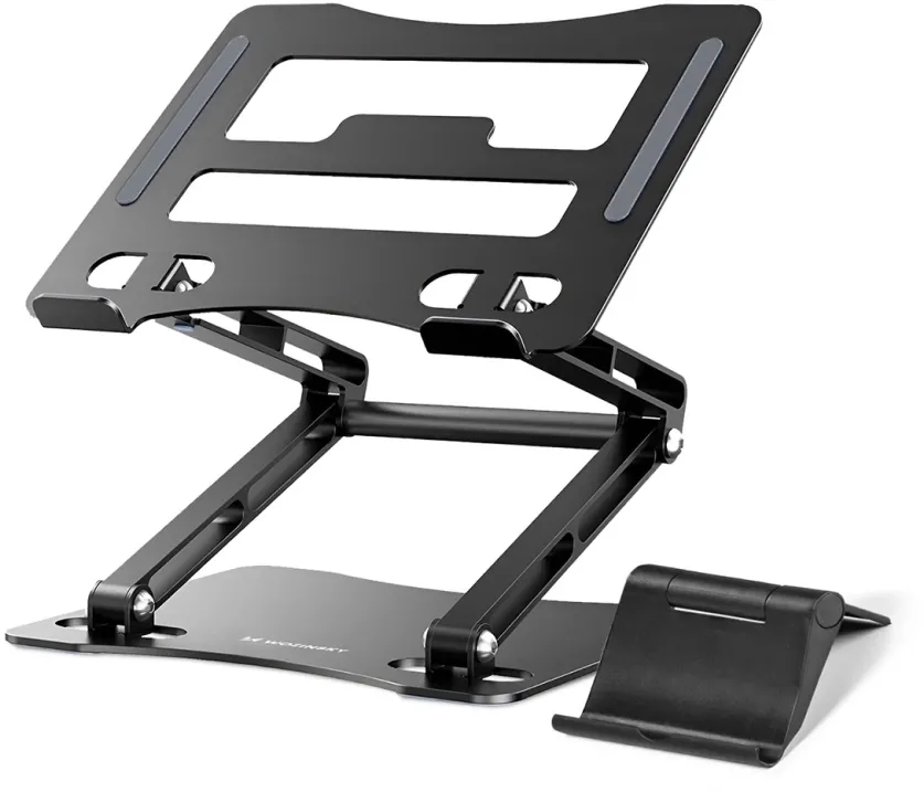 Suport laptop si tableta Wozinsky WRS-CPY75DSB 11-17.3 inch aluminiu negru + suport telefon