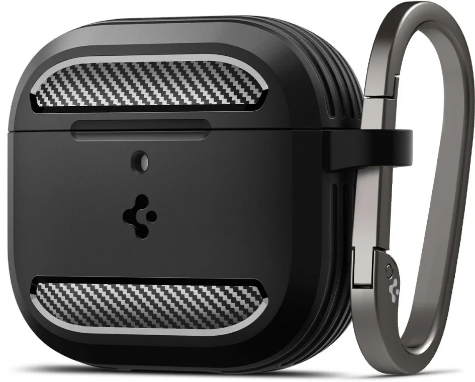 Husa pentru Apple AirPods 4 - Spigen Rugged Armor - Matte Black