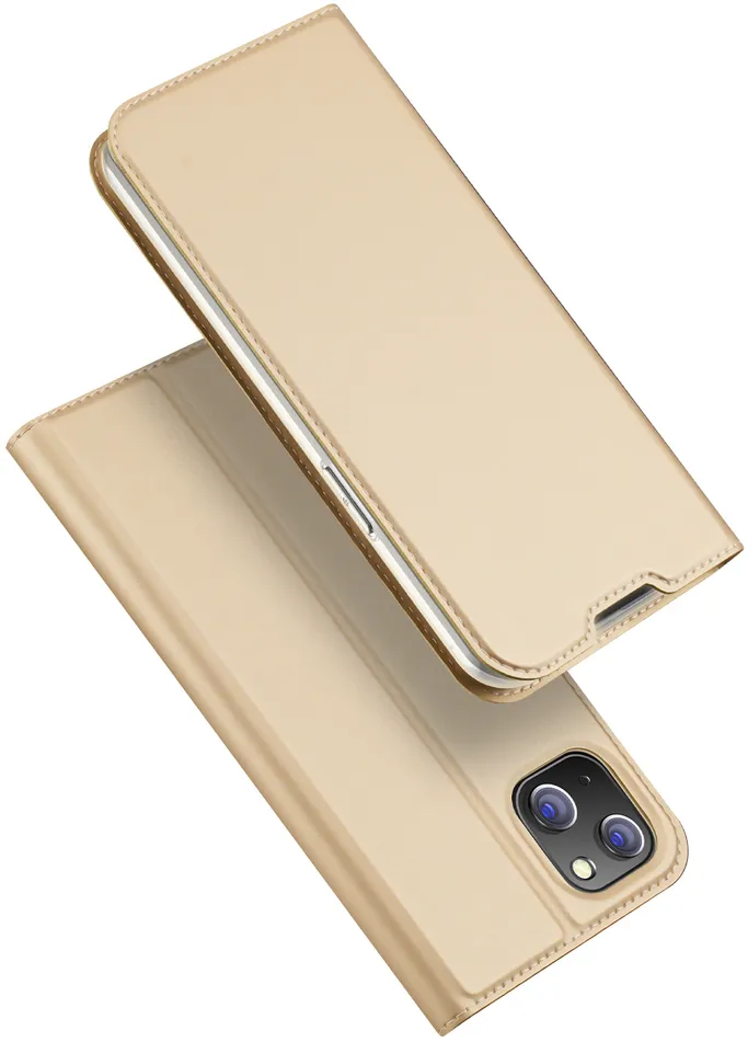 Husa flip Dux DUCIS Skin Pro Holster auriu iPhone 14 Plus