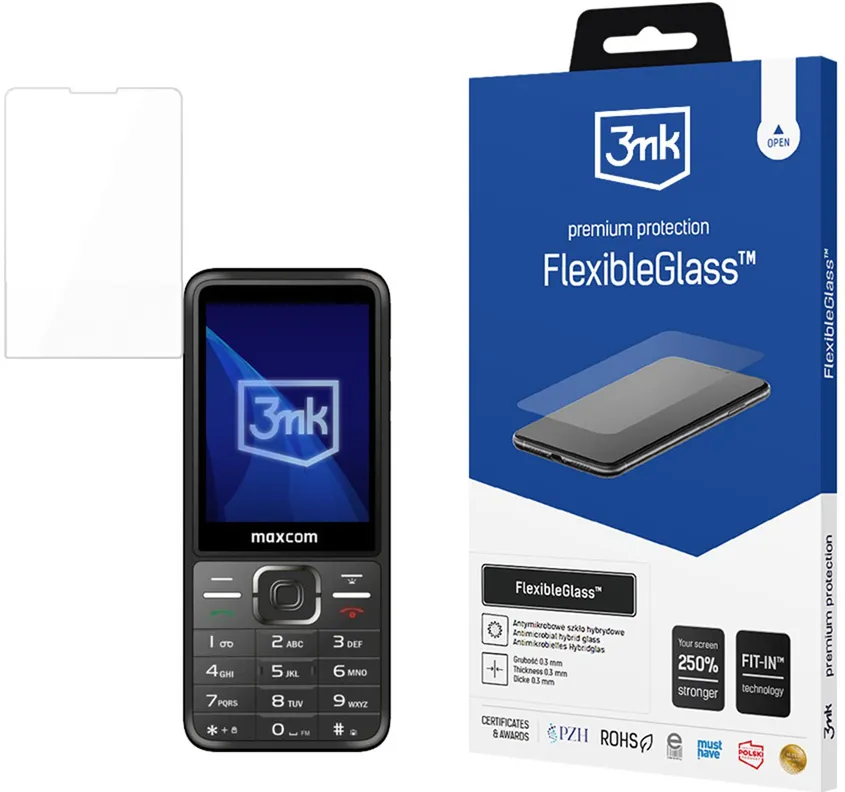 Hybrid glass 3mk FlexibleGlass on MAXCOM Classic MM244