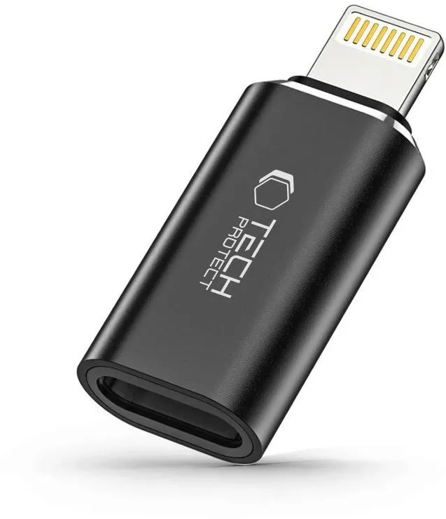 Tech-Protect UltraBoost Lightning (Male) / USB-C (Female) Adapter - Black