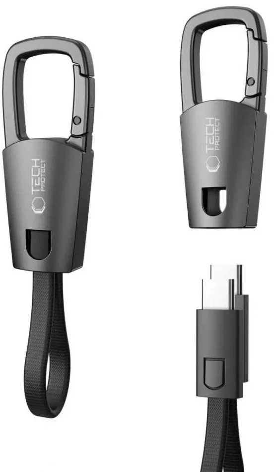 Tech-Protect Ultraboost DNA Cable with Keychain USB-C PD 60W / 3A - Gray
