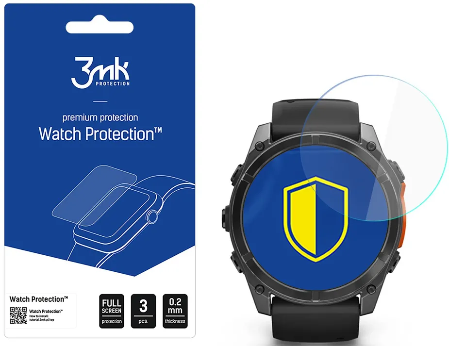 Hybrid Glass 3mk Watch Protection FlexibleGlass for Garmin Fenix ​​8 Amoled 51mm
