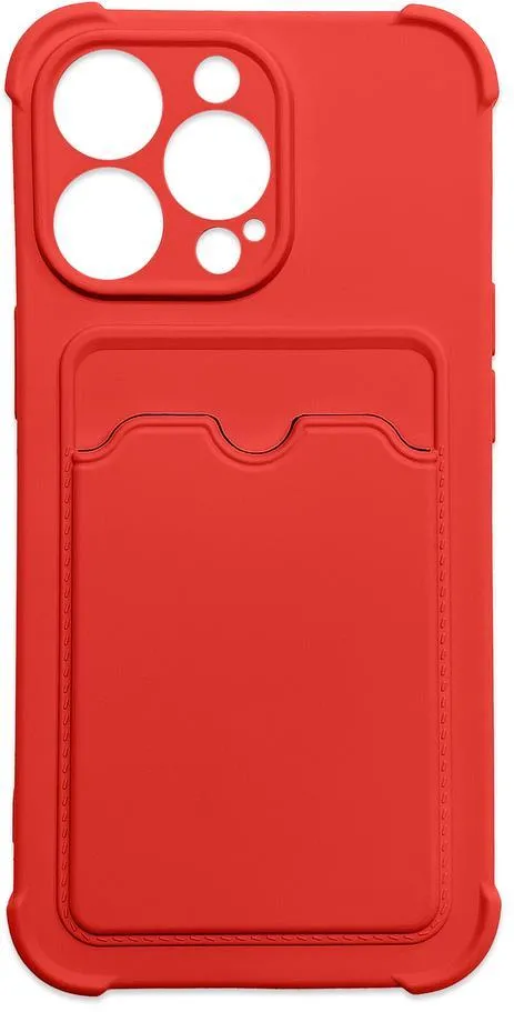 Husa Card Armor Case cu buzunar pentru carduri Samsung Galaxy A32 4G rosu