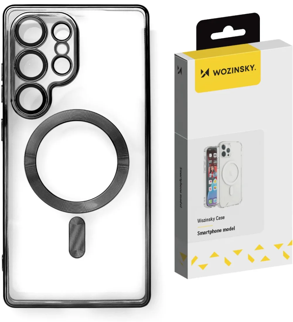 Husa protectie Wozinsky Electroplated Case MagSafe Samsung Galaxy S25+ negru