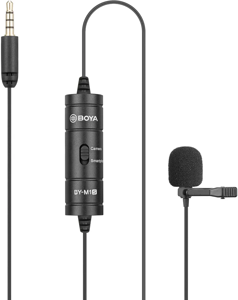 BOYA BY-M1S wired lavalier microphone - black