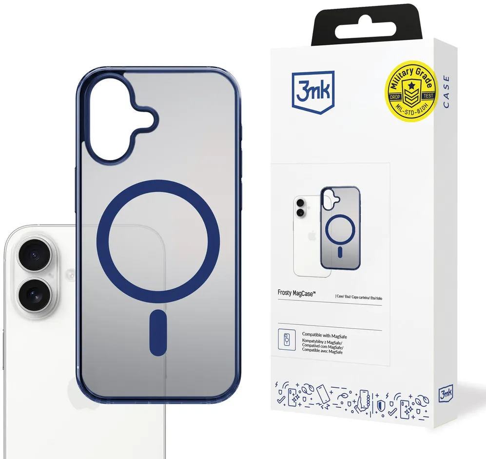 Husa protectie 3MK Frosty MagCase iPhone 17 albastru