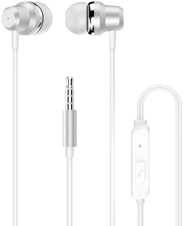 Dudao X10PRO wired headphones, mini jack 3.5mm, in-ear with remote control - white