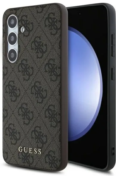 Guess GUHCS24FEG4GFBR S24 FE S721 brown/brown hardcase 4G Metal Gold Logo