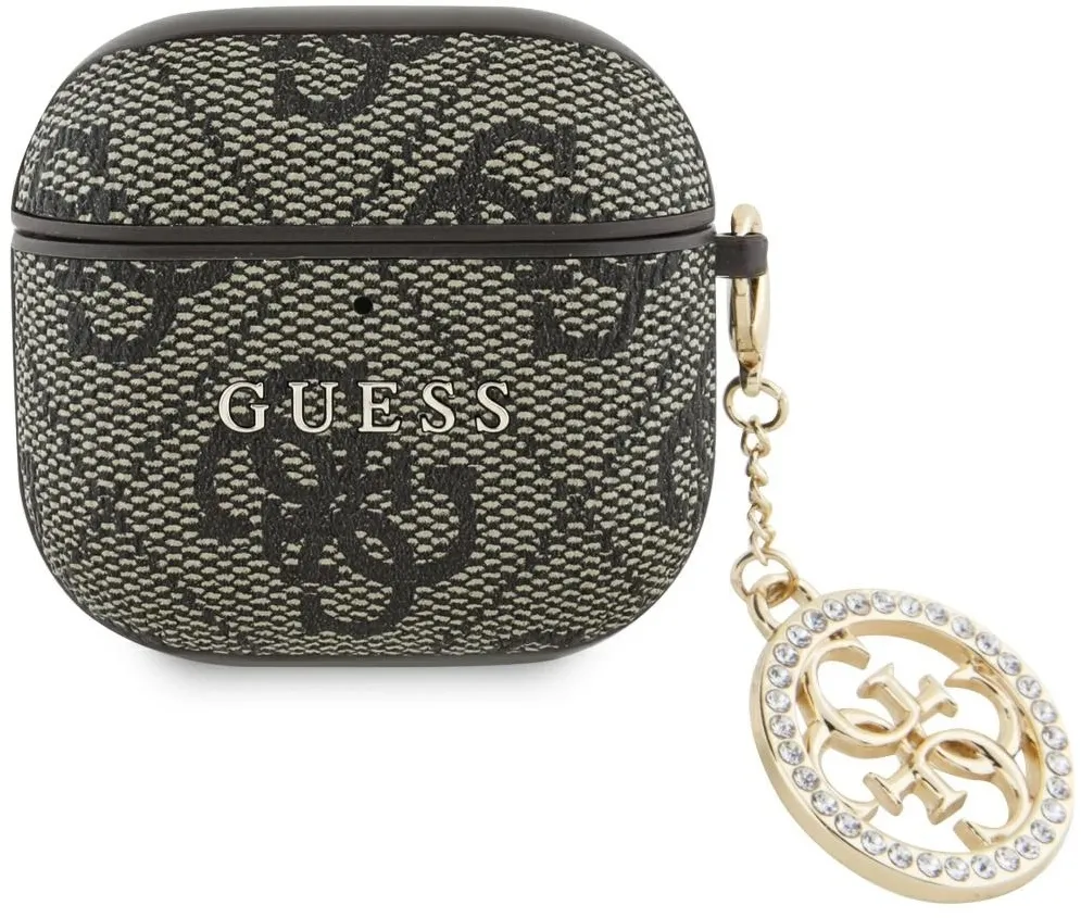 Guess 4G Strass Charm Case for AirPods 4 - Brown