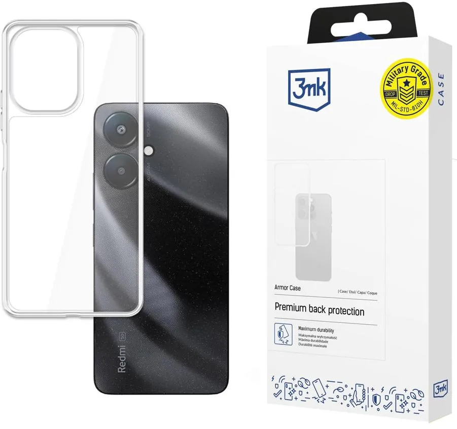 3mk Armor Case for Xiaomi Redmi 13C 5G - Transparent