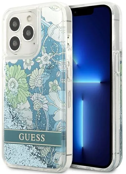 Husa protectie Guess GUHCP13XLFLSN iPhone 13 Pro Max verde 6.7"