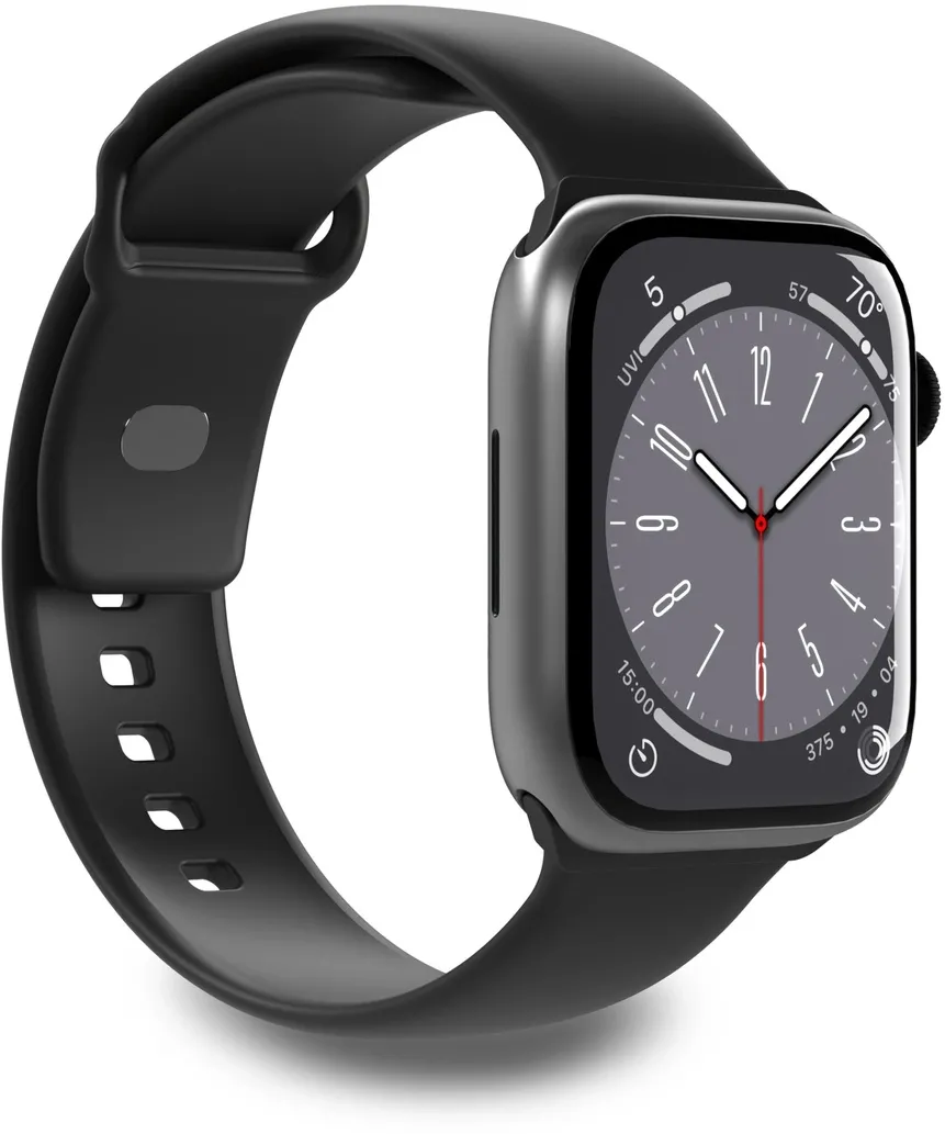 Set 2 curele silicon Puro Icon Apple Watch 38/40/41 mm negru