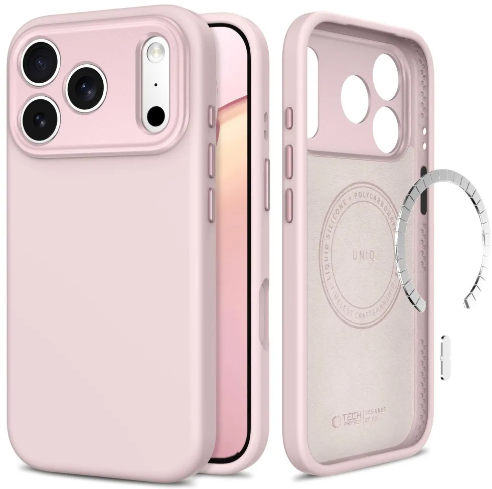 Tech-Protect Uniq MagSafe CC Case for iPhone 18 Pro / 17 Pro - Pink