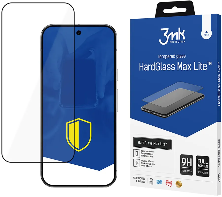 Folie protectie sticla 3mk HardGlass Max Lite Google Pixel 9 Pro XL negru