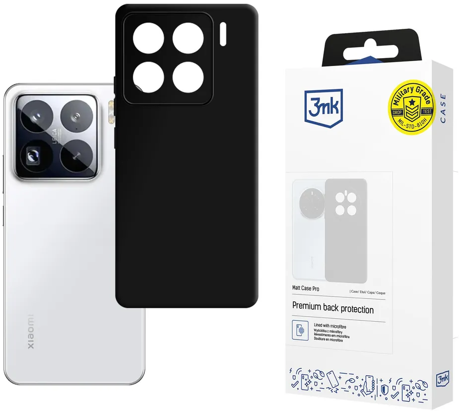 Husa protectie 3mk Matt Case Pro Xiaomi 15 Pro negru mat