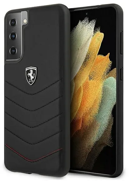Husa protectie Ferrari Off Track Quilted FEHQUHCS21SBK Samsung Galaxy S21 negru