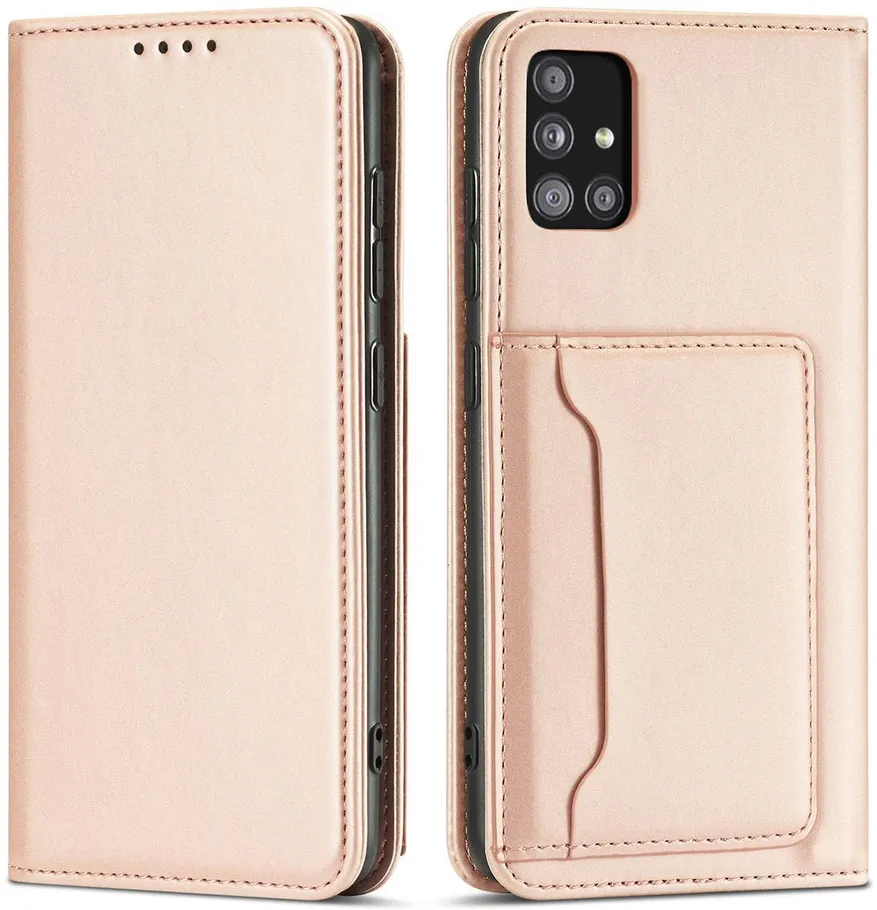 Husa tip carte cu portofel si suport Magnet Card Case Samsung Galaxy A13 5G roz