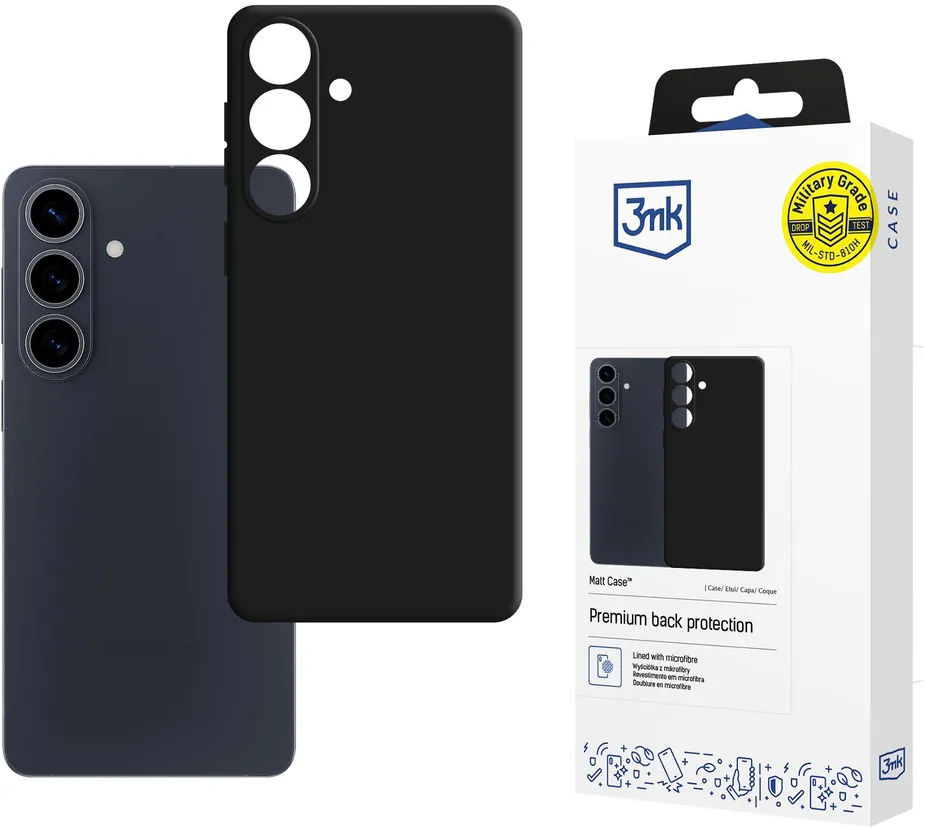 Husa protectie 3mk Matt Case Samsung Galaxy S26+ negru mat