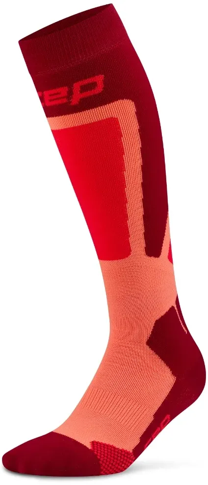 Sosete compresie CEP Ski Thermo 4.0 W rosu coral III