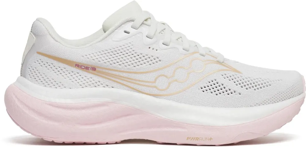Pantofi alergare Saucony Ride 19 Wide W alb/Silk 40