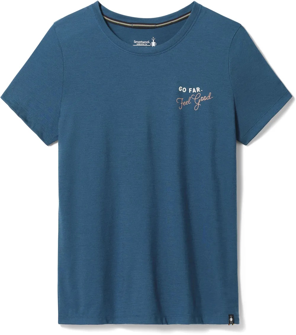 Tricou femei Smartwool Denver Skyline Graphic slim fit Twilight Blue XS