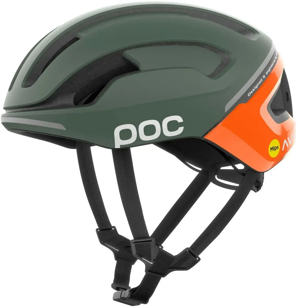 Casca ciclism sosea POC Omne Beacon Mips portocaliu fluorescent AVIP/verde Epidote mat S (50-56 cm)