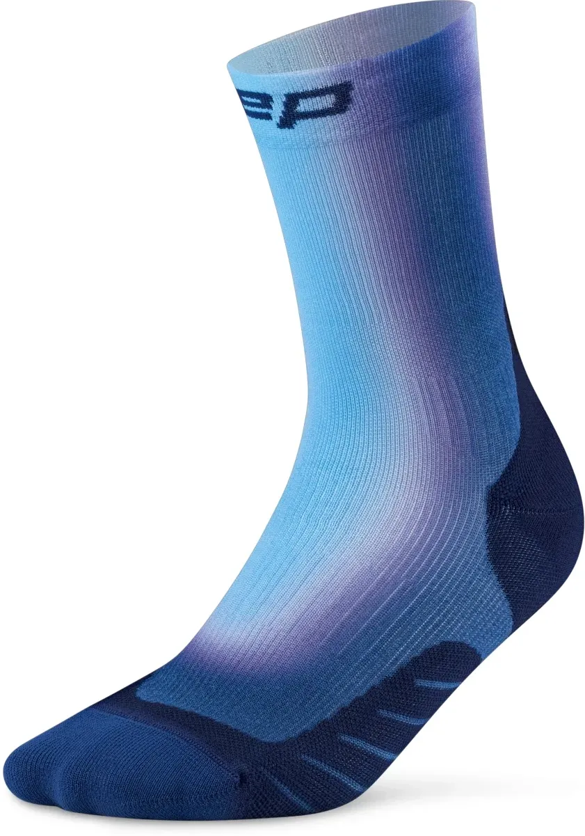 Sosete compresie CEP Run Edt. Gradient 5.0 Mid Cut albastru III (39-42)