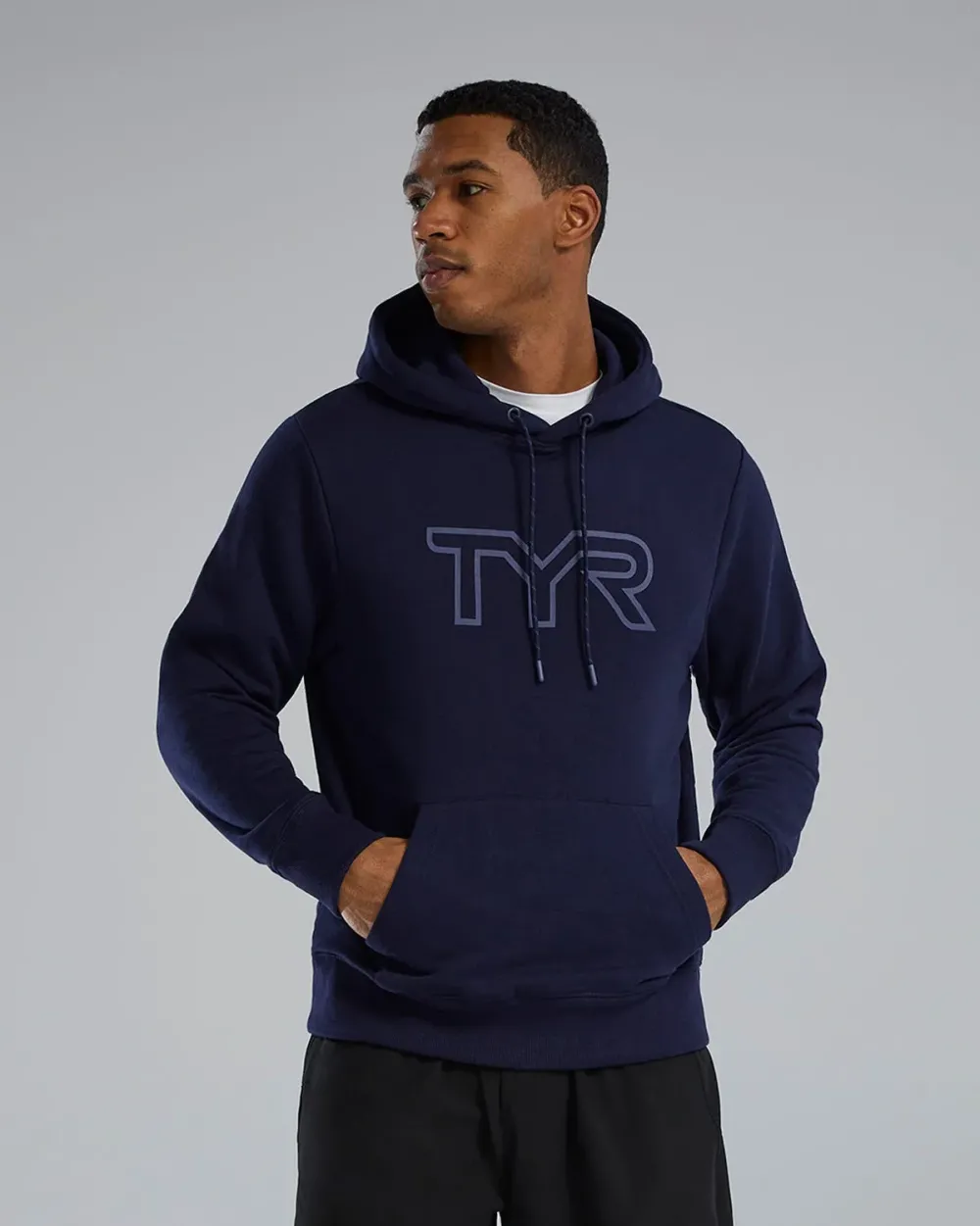 Hanorac casual TYR Ultrasoft Big Logo Tech Hoodie bleumarin L