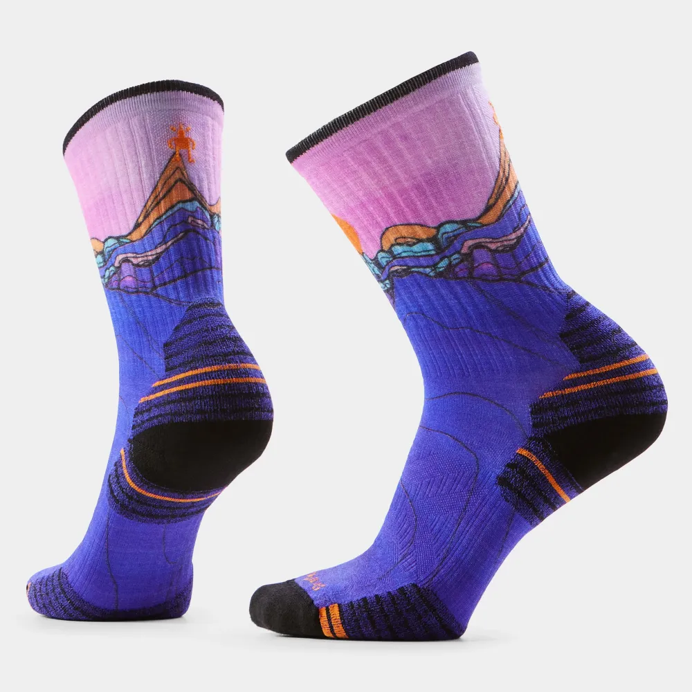 Sosete drumetie dama merino Smartwool Hike Mountain S Targeted Cushion Crew Deep Navy S 34-37