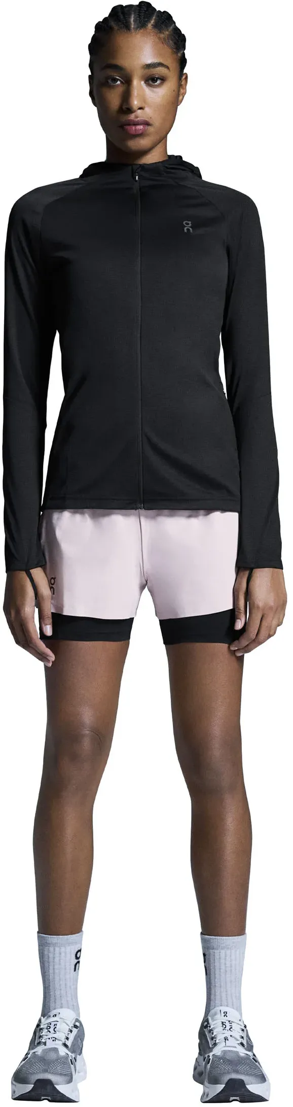 Pantaloni scurti alergare dama On 3" Performance 2/1 Shorts W mov/negru L