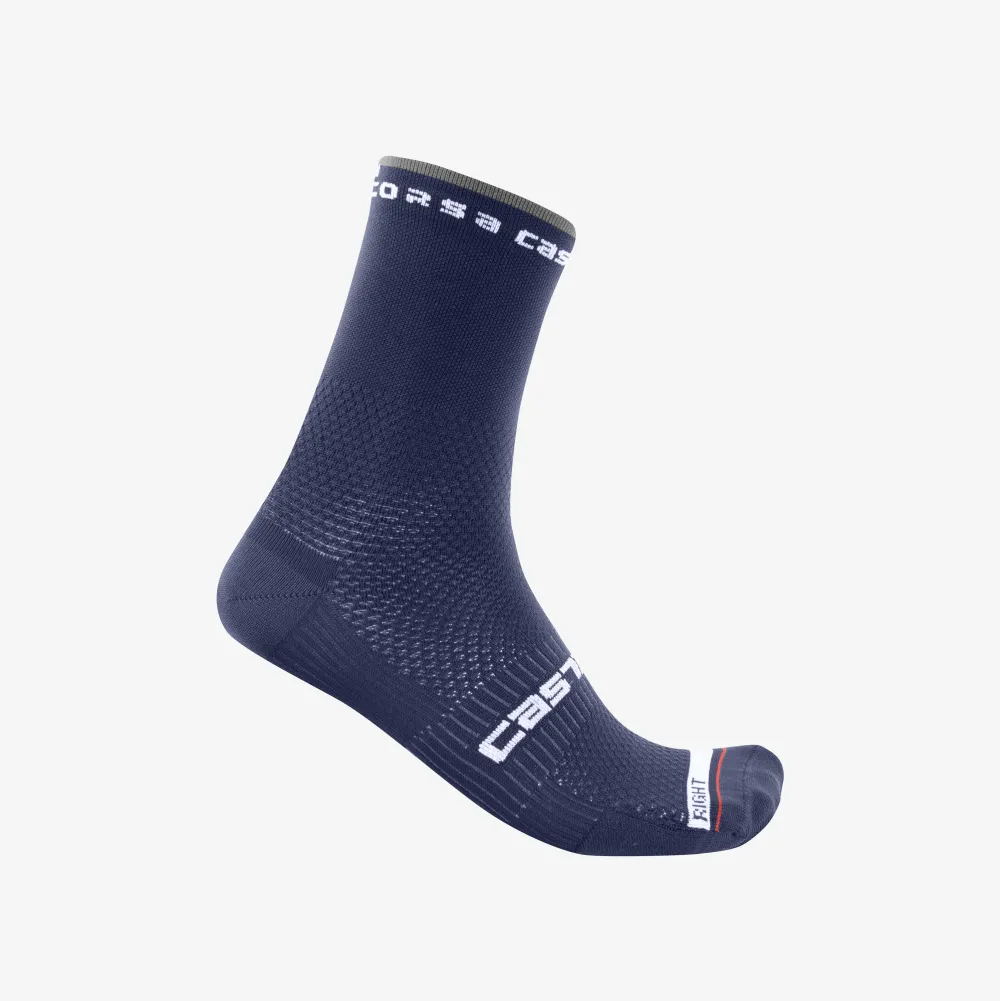 Sosete ciclism Castelli Rosso Corsa Pro 15 Sock albastru XXL 44-47