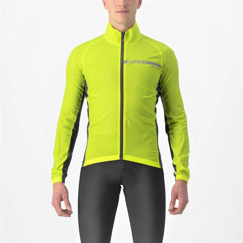 Jacheta ciclism Castelli Squadra Stretch lime electric gri inchis XXL