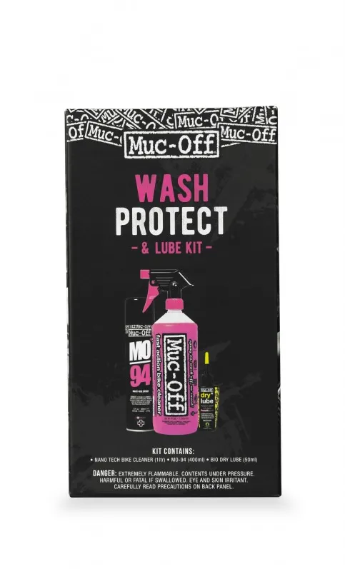 Pachet intretinere bicicleta Muc-Off Wash Protect and Lube Kit 3 produse