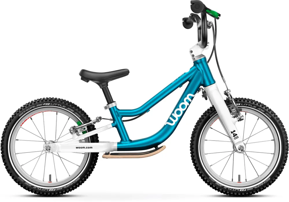 Bicicleta copii Woom W1 GO Plus albastru metalic 14"