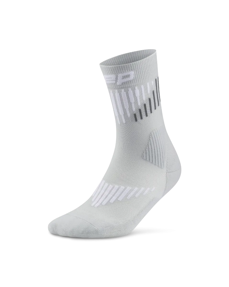 Sosete compresie CEP Core Run Merino 3.0 mid cut gri/alb IV (42-45)
