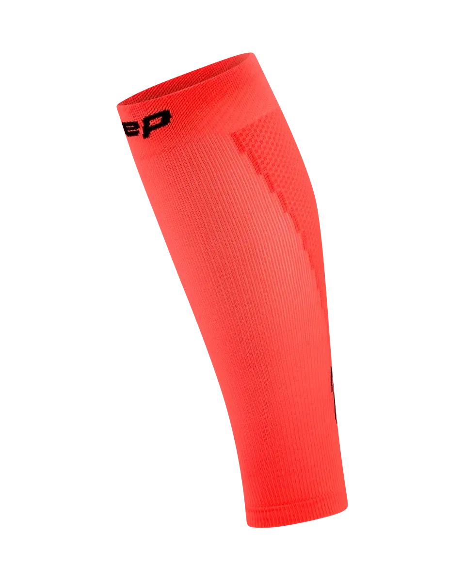 Mansete compresie gamba CEP Run 5.0 neon coral III