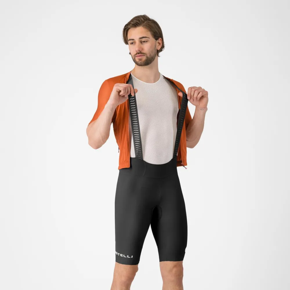 Pantaloni ciclism scurti cu bretele Castelli Espresso 2 Bibshort negru XXL