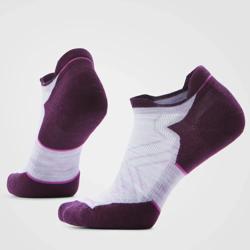 Sosete alergare merino dama Smartwool Run Targeted Cushion Low Ankle mov/alb M (38-41)