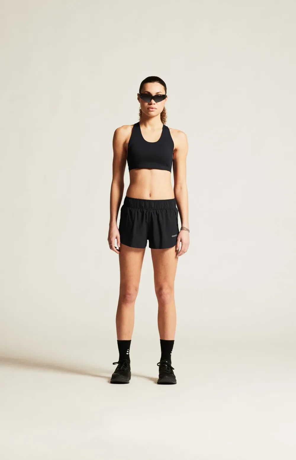 Bustiera sport cu bureti Craft Collective Padded negru L