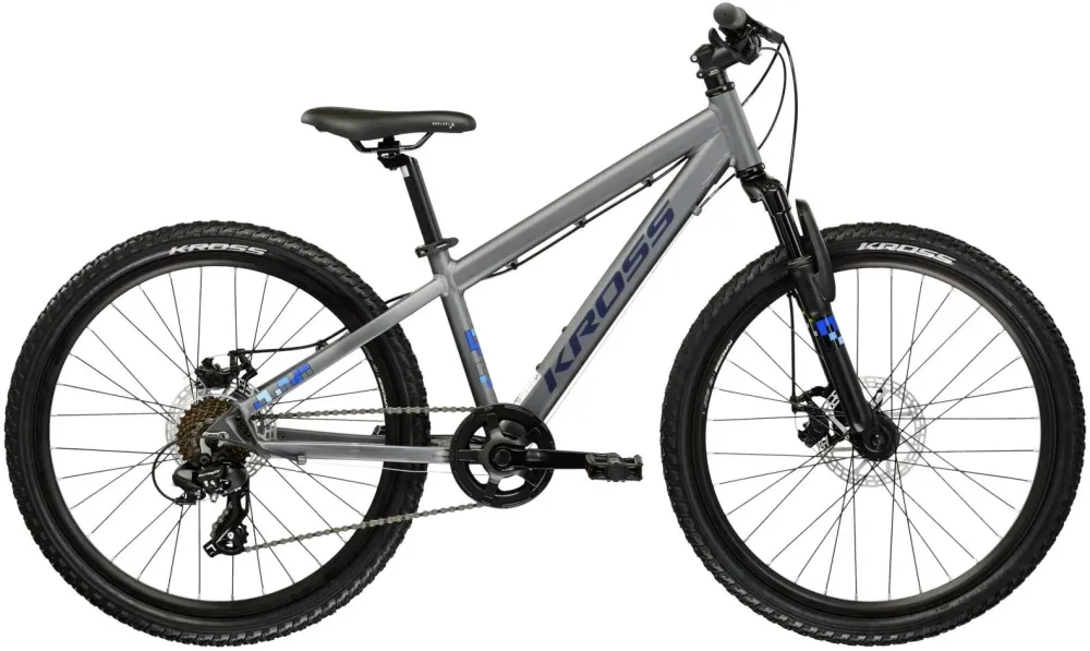 Bicicleta copii Kross Dust JR 1.0 DSC 24 inch Shimano Tourney gri S (12")