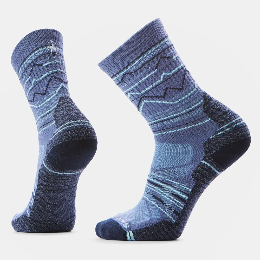 Sosete merino Smartwool Hike Light Cushion Mountain Range Crew Nightfall Blue M (38-41)