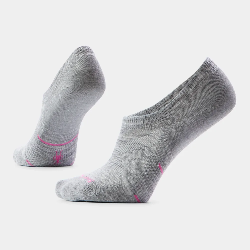 Sosete alergare merino dama Smartwool Run Zero Cushion No Show gri deschis L (42-45)